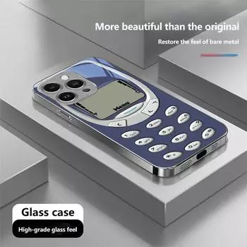 Чехол для телефона N165 Funny Retro Button art Design для iPhone 16 Pro Samsung S24 S23 Ultra A54 A35 Xiaomi Redmi Note 13 с покрытием из закаленного стекла for iPhone 6/6S