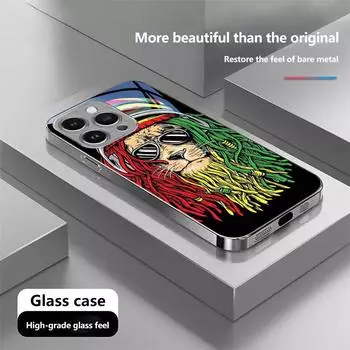 Чехол для телефона N179 Lion color Design Art для iPhone 16, 15, 11 Pro Max, Samsung S24, S23 Ultra, A54, A35, Redmi Note 13, 12 Pro, с покрытием из закаленного стекла for iPhone 6/6S