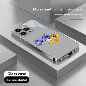 Чехол для телефона N185 Map dove design для iPhone 16 15 Pro Max 8 Samsung S24 S23 Ultra A54 A35 Xiaomi Redmi Note 13 12 Pro с покрытием из закаленного стекла for iPhone 6/6S