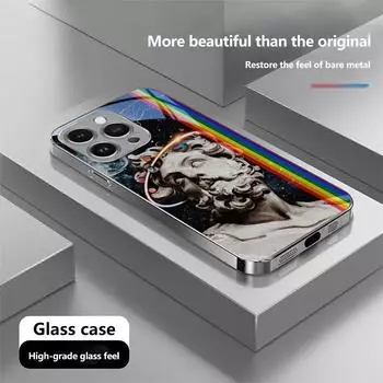 Чехол для телефона N205 Pin em для iPhone 16 15 Pro Max 8 Plus Samsung S24 S23 Ultra A54 A35 A25 Xiaomi Redmi Note 13 12 Pro с покрытием из закаленного стекла for iPhone 6/6S