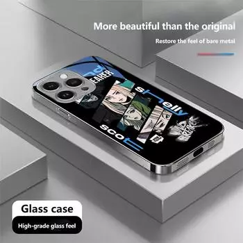 Чехол для телефона N209 WIND BREAKER для iPhone 16 15 Pro Max 8 Plus Samsung S24 S23 Ultra A54 A35 A25 Redmi Note 13 12 Pro с покрытием из закаленного стекла for iPhone 6/6S