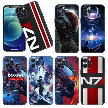 Чехол для телефона N7 Mass Effect для Apple iPhone 12 13 Mini 11 Pro Max XR X XS MAX 8 7 6S 6 Plus SE 5S 5 2020, мягкий черный чехол из ТПУ iPhone 13
