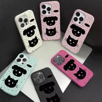 Чехол для телефона на ощупь для iPhone 11 13 16 Pro Max iPhone XR XS Max 14 15 Pro Max 12 13 Pro Max 16 Plus 13 Pro 14 Pro с рисунком в виде макарон iPhone 16 Pro Max розовый