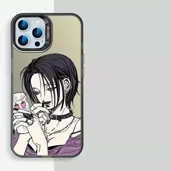 Чехол для телефона Nana Anime для iPhone 16 11 12 13 14 15 Pro Max Plus 7 8 X Xr Xs Anti-Drop Shockprooll с твердой задней крышкой For iPhone 16 Pro Max фиолетовый