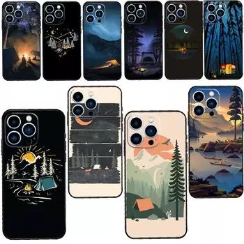 Чехол для телефона Nature Camping Art для iPhone 13 12 11 Pro Max mini SE 2020 X XR XS Max 7 8 Plus, чехол iphone 5 5S