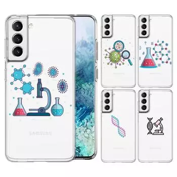 Чехол для телефона «Научная биология» для Samsung Galaxy S22 S21 S20 FE Ultra 5G S10 S10E S9 S8 Plus Note 10 20, мягкий прозрачный чехол Samsung S22 5G