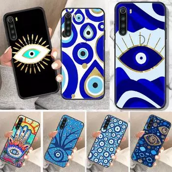 Чехол для телефона Nazar Boncuu Evil eye для Xiaomi Redmi Note 7 8 9 10 7A 8T 9A 9T 9S 10S Pro черный арт hoesjes модный чехол tpu Redmi 7A
