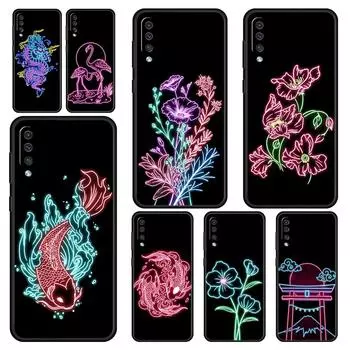 Чехол для телефона Neon Flower Wave Art для Samsung Galaxy A52 A50 A70 A10 A30 A40 A20S A20E A02S A12 A22 A72 A42 A32 5G A04s Samsung A02s