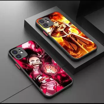 Чехол для телефона Nezuko Anime Demon Slayer для iPhone 11 XR XS 7 8 Kyojuro Purgatory iPhone13