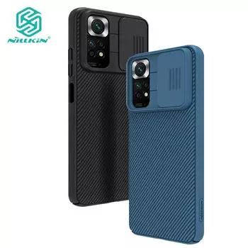 Чехол для телефона Nillkin CamShield Xiaomi Redmi Note 11S 4G, защитный слайдер для камеры, роскошный жесткий противоударный чехол для ПК Redmi Note 11S 4G чёрный