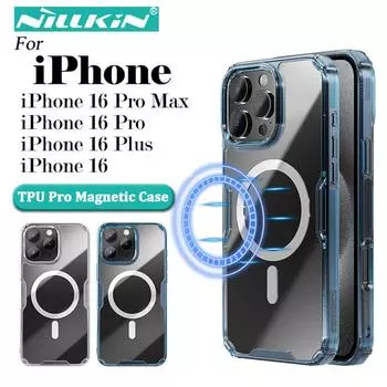 Чехол для телефона Nillkin для iPhone 16 Pro Max Nature TPU Pro Magnetic Back Cover Slim Silicone Case iPhone 16 белый