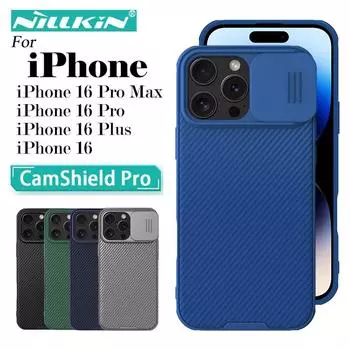 Чехол для телефона NILLKIN для iPhone 16 Pro Max Plus CamShield Pro, защитная задняя крышка для камеры iPhone 16 чёрный
