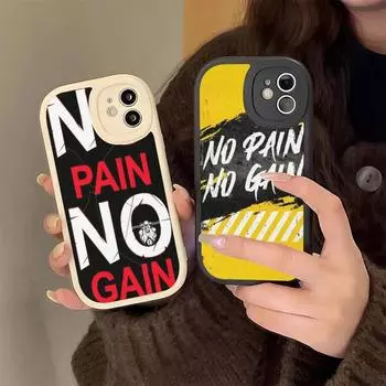 Чехол для телефона No Pain No Gain Gym Fitness из твердой кожи для iPhone 14 13 12 Mini 11 14 Pro Max Xs X Xr 7 8 Plus 6 6s iphone 13pro2