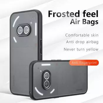 Чехол для телефона Nothing 2A акриловый матовый магнитный бронированный чехол для телефона Nothing Phone (2а) Прозрачный противоударный бампер для Phone2 Nothing Phone 2a чёрный