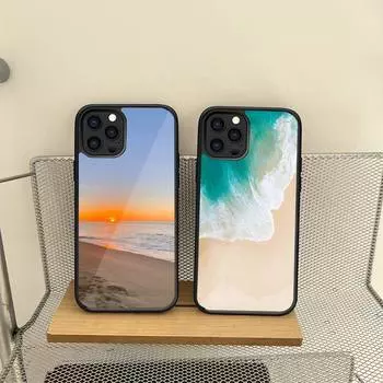 Чехол для телефона Ocean Beach для Iphone 14 13 12 11 Pro Max Mini 7 6 6s 8 Plus X Xr Xs Se 2020 Fundas Shell PC TPU Cover iphone 12 pro
