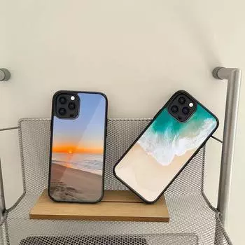 Чехол для телефона Ocean Beach для Samsung S7 S8 S9 S10 S20 S30 Edge Plus Note 7 5 8 9 10 20 Pro Shell Silicone PC+TPU Cover Samsung S21 5G