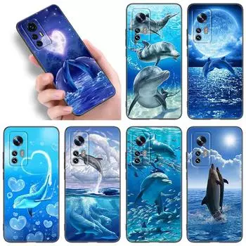 Чехол для телефона Ocean Golphin Dance Jumping для Xiaomi Mi A2 8 9 SE Note 10 10T 11 12 Lite 9T 11T 12S 12T Pro A3 6X 12X черный Xiaomi Mi A2(6X)