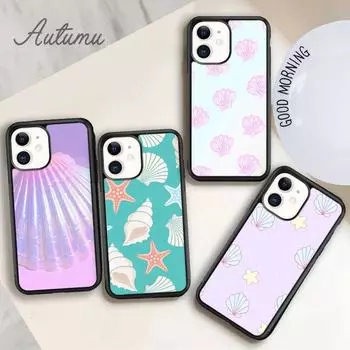 Чехол для телефона Ocean Seashell Snowball для iPhone 11 12 13 14 Pro Max mini XR XS SE 2020 7 8 Plus Samsung Galaxy S21 S22 iPhone 6plus