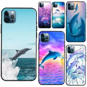 Чехол для телефона «Океанский дельфин» для iPhone 11 14 13 Pro Max XS XR X SE 2020 5S 6S 7 8 Plus 12 mini задняя крышка iPhone 6 6s
