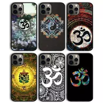 Чехол для телефона Om Yoga Hindu Aum om yaga с цветочным принтом для iPhone 13 11 12 Pro Max mini XS XR X 8 Plus 7 SE 2020 6S 5S Coque Shell iPhone 5 5s