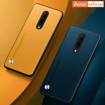 Чехол для телефона OnePlus 8 7 Pro One Plus 7T Роскошный чехол из искусственной кожи для OnePlus 7 8 7T Pro Задняя крышка Силиконовый защитный чехол For OnePlus 7 оранжевый