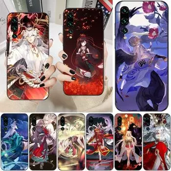 Чехол для телефона Onmyoji для Huawei P50 P40 P30 Pro Lite P Smart 2021 2019 Magic 3 мягкий черный чехол для телефона Huawei P50