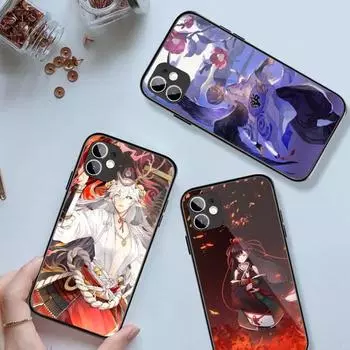 Чехол для телефона Onmyoji для iPhone 14 13 12 11 XS X 8 7 6 Plus Mini Pro Max SE 2022 черный чехол для телефона из поликарбоната и термополиуретана iPhone 14