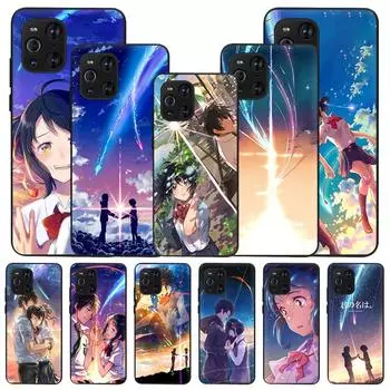 Чехол для телефона OPPO A53 A52 A95 K9 A74 A94 A93 A55 Reno 6 4 3 Pro 5G A7 A9 Ace F11 Find X2 Your Name Anime Black Soft Back Cover Oppo Reno3