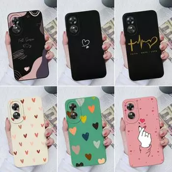 Чехол для телефона OPPO A5 A9 2020 A12 A15 A15S A35 A17 A52 A53, мягкий силиконовый чехол с защитой камеры, милые чехлы с сердечками для OPPO Fundas Coque OPPO A1 2018