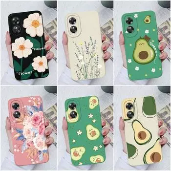 Чехол для телефона OPPO A9 2020 A15 A15S A17 A58 A1Pro 5G, модный чехол с цветком авокадо, защита камеры, жидкий силиконовый мягкий чехол для OPPO A33 Fundas Coque OPPO A1 2018
