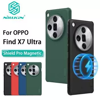 Чехол для телефона OPPO Find X7 Ultra Nillkin Super Frosted Shield Pro, магнитный жесткий ПК + корпус из ТПУ, противоударная задняя крышка No Magnetic Black