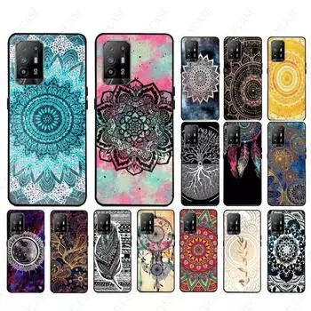 Чехол для телефона Oppo Realme 8Pro 6PRO 6i 7pro 9i 9pro C11 C21 C25Y C25S C3 Q3S XT, чехол для телефона из синего золота с мандалой и цветком «Ловец снов» Realme 6