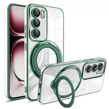 Чехол для телефона OPPO Reno 12 5G с прозрачным покрытием, тонкий противоударный бампер for OPPO Reno12 5G чёрный