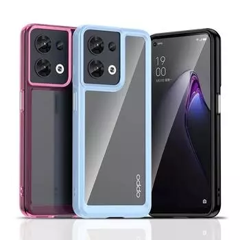 Чехол для телефона Oppo Reno 7 8 Pro T 10 5G, прочная рамка из ТПУ и акриловая задняя крышка, противоударная защита для вашего жесткого телефона Reno 7 чистый