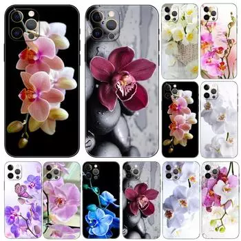 Чехол для телефона Orchid Flowers Colorful для iPhone 5 5s 2020se 6 6s 7 8 plus x 10 XR XS 11 12 13 mini pro MAX черная задняя крышка из ТПУ iphone 5 5S SE 2016