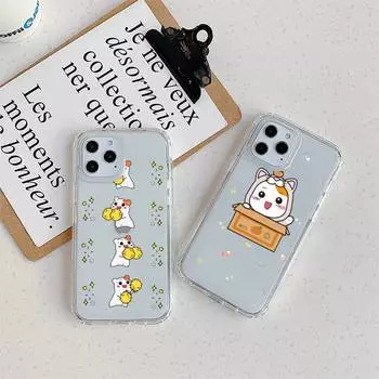 Чехол для телефона Oruchuban Ebichu для iPhone 11 12 Mini 13 14 Pro XS Max X 8 7 6s Plus 5 SE XR прозрачный чехол iPhone7