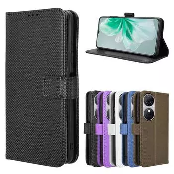 Чехол для телефона Oukitel C38 с ромбовидным узором, роскошный флип-кожаный чехол-бумажник для Oukitel C38 C37 C35 C36 C33 WP19 WP17 WP16 WP15, сумка For Oukitel C38 коричневый