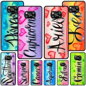 Чехол для телефона Овен Лев Весы Рыбы Дева Козерог для Xiaomi Poco X3 X4 NFC M3 M4 Redmi Note 9S 10 9 8 Pro K40 Mi 11 Lite Pocophone F1