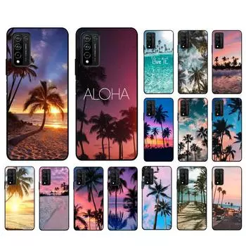 Чехол для телефона Palm Summer Beach Sea для Huawei Honor 50 10X Lite 20 7A 7C 8X 9X Pro 9A 8A 8S 9S 10i 20S 20lite 7X 10 lite Honor 9A