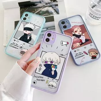 Чехол для телефона «Пара кавайи дзюдзюцу кайсен» с аниме для iPhone 14 13 12 Mini 11 Pro X XR XS Max 7 8 6 6S Plus SE 2020 2022 Capa Fundas 6Plus and 6sPlus