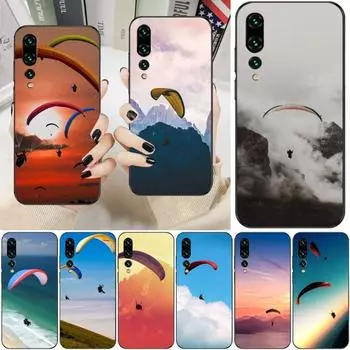 Чехол для телефона Paraglider для Huawei P50 P40 P30 Pro Lite P Smart 2021 2019 Magic 3 мягкий черный чехол для телефона Huawei P50