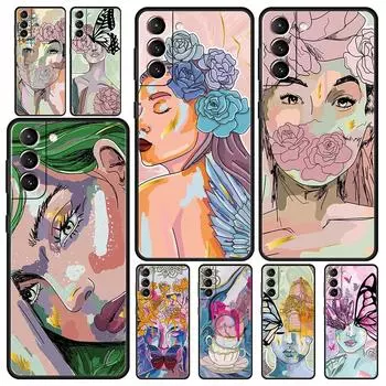 Чехол для телефона «Париж с синей бабочкой и цветком» для Samsung Galaxy S24 S23 S22 5G S20 Ultra S21 FE S10 S9 Plus S10E S8 Lite 20 Samsung S23 Plus