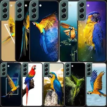 Чехол для телефона Parrot Bird для Samsung A02 A03 A03S A04 A04S Galaxy A55 A35 A25 A15 S10 Lite A9 A8 A7 A6 Plus A90 A80 Чехол TPU Clea Samsung A04S
