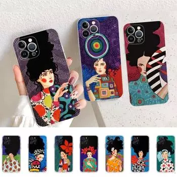 Чехол для телефона Peaceful Oil Painting Woman для iPhone 15 11 12 13 14 Mini Pro Max XR X XS TPU Clear Case для 8 7 6 Plus SE 2020 iPhone 12 pro