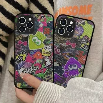 Чехол для телефона Pearl Switch Splatoon 2 из овчины, жесткий кожаный чехол для iPhone 11 12 13 Mini Pro Max 8 7 Plus SE 2020 X XR XS Coque iphone 7