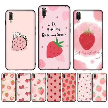 Чехол для телефона «Персиковый клубника» для Vivo Y91C Y11 17 19 17 67 81 Oppo A9 2020 Realme c3 OPPO A9 2020