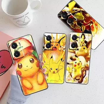 Чехол для телефона pikachus cute Pokemons для OPPO A5 A9 A72 A53 A74 Find X2 X3 Pro Lite Neo Reno 4 5 6 7 Z Pro 5G черный TPU OPPO A5 2020