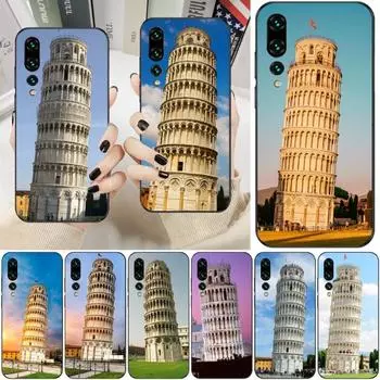 Чехол для телефона «Пизанская башня» для Huawei P50 P40 P30 Pro Lite P Smart 2021 2019 Magic 3, мягкий черный чехол для телефона Huawei P50