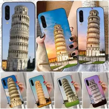 Чехол для телефона «Пизанская башня» для Samsung A91 A81 A73 A72 A71 A30S A20 A12 A13 A52 A53 4G 5G, мягкий черный чехол для телефона Samsung A91