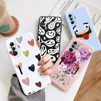 Чехол для телефона POCO F4 GT Redmi K50, защитный чехол для игр, красивый силиконовый чехол с цветком, противоударный мягкий чехол для POCO F4 GT K50, сумки из ТПУ с цветочной спинкой POCO F4 GT